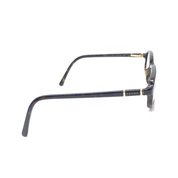 PRADA VPR11G 2AU-1O1 Brown Tortoise Rectangle Eyeglasses Frames 52-17 135 Italy - Picture 4 of 12